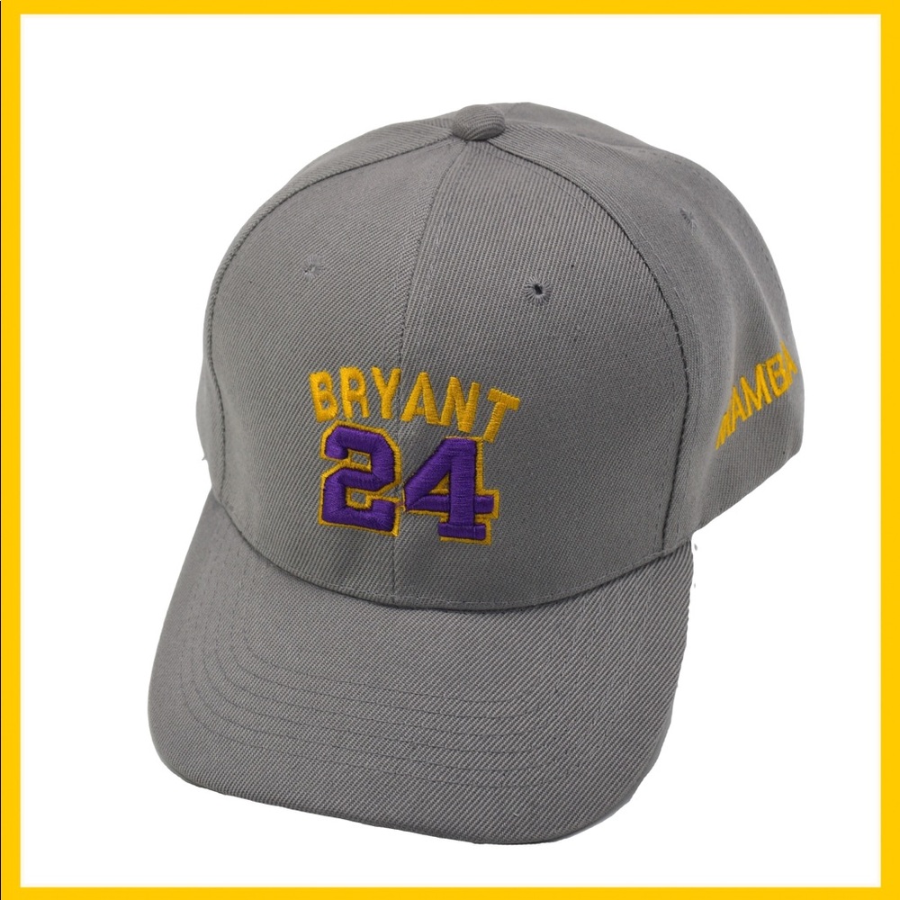 Gray Kobe Bryant hat adjustable strap